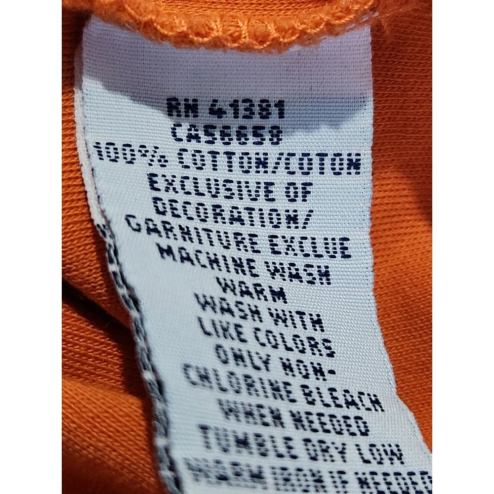 Polo Ralph Lauren Men's Large Orange Cotton Short Sleeve Polo Shirt Blue Pony‎